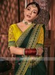 Chiffon Silk Dark Green Color Saree